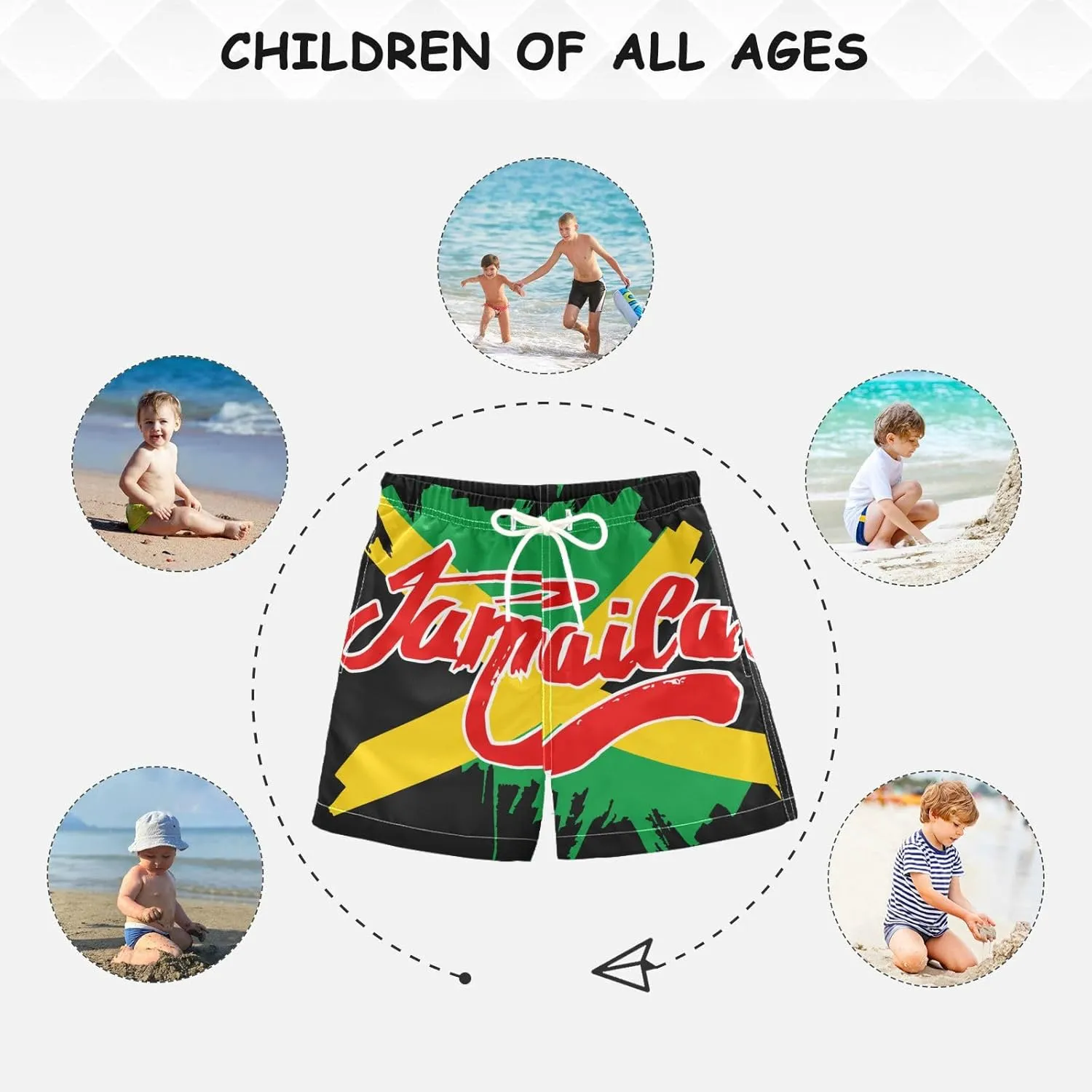 Aflyko Boys' Board Shorts Swim Trunks Bathing Suit Girls Beach Swimwear Quick Dry All Day Shorts