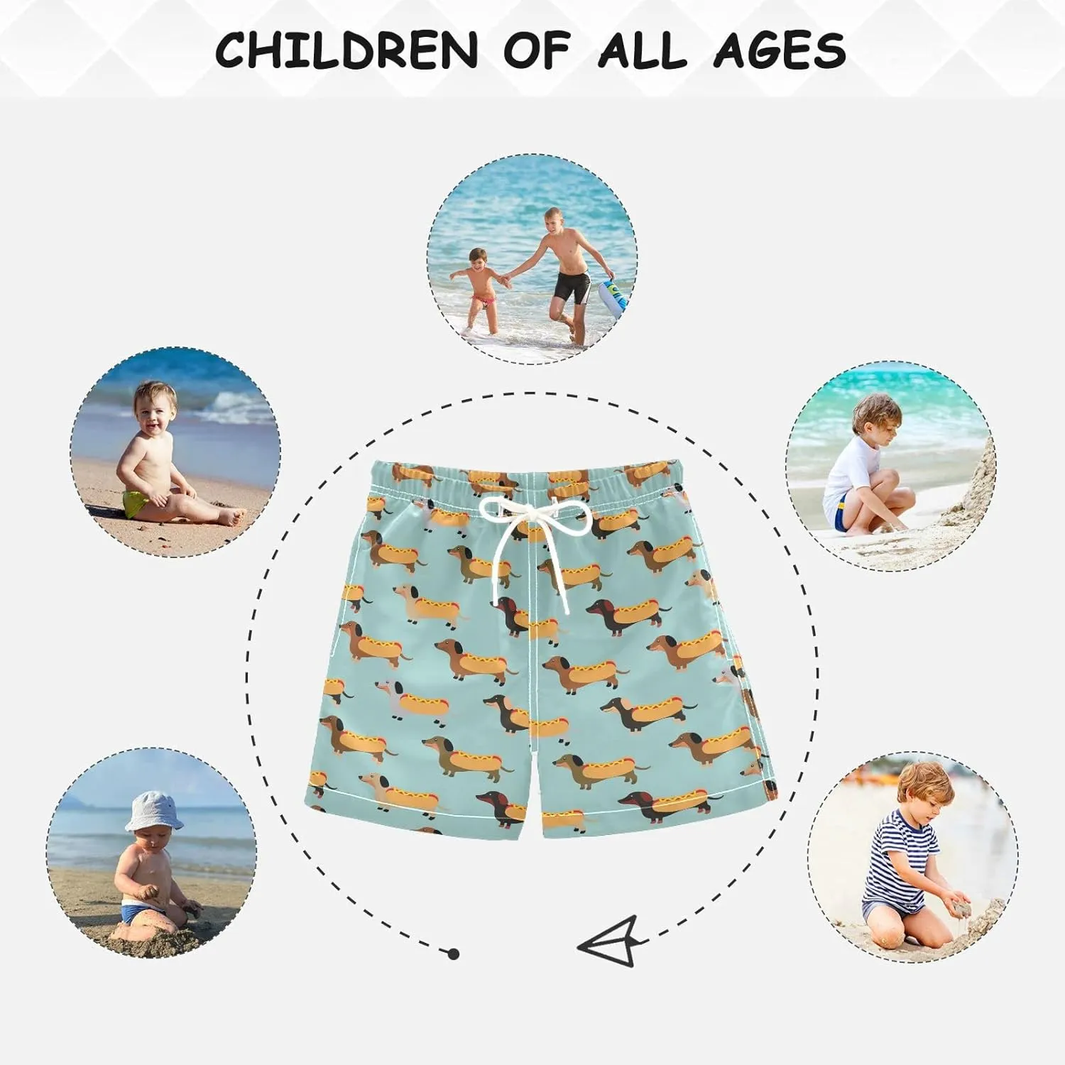 Aflyko Boys' Board Shorts Swim Trunks Bathing Suit Girls Beach Swimwear Quick Dry All Day Shorts