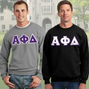 Alpha Phi Delta 9oz. Crewneck Sweatshirt, 2-Pack Bundle Deal - G120 - TWILL