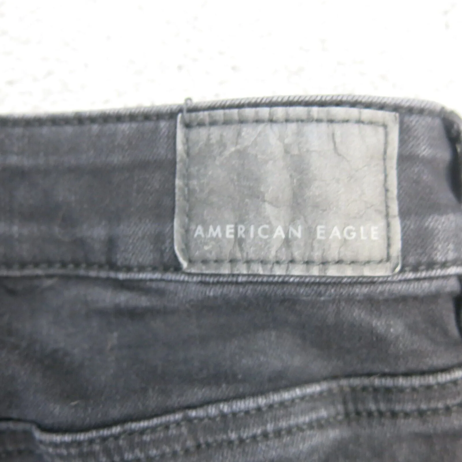 American Eagle Jeans Womens 2 Black Skinny Leg Slim Fit Mid Rise Pockets Outdoor