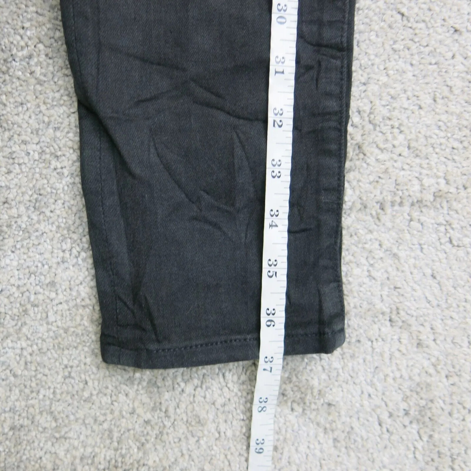 American Eagle Women Distressed Skinny Jeans Next Level Stretch Black SZ 10 Reg