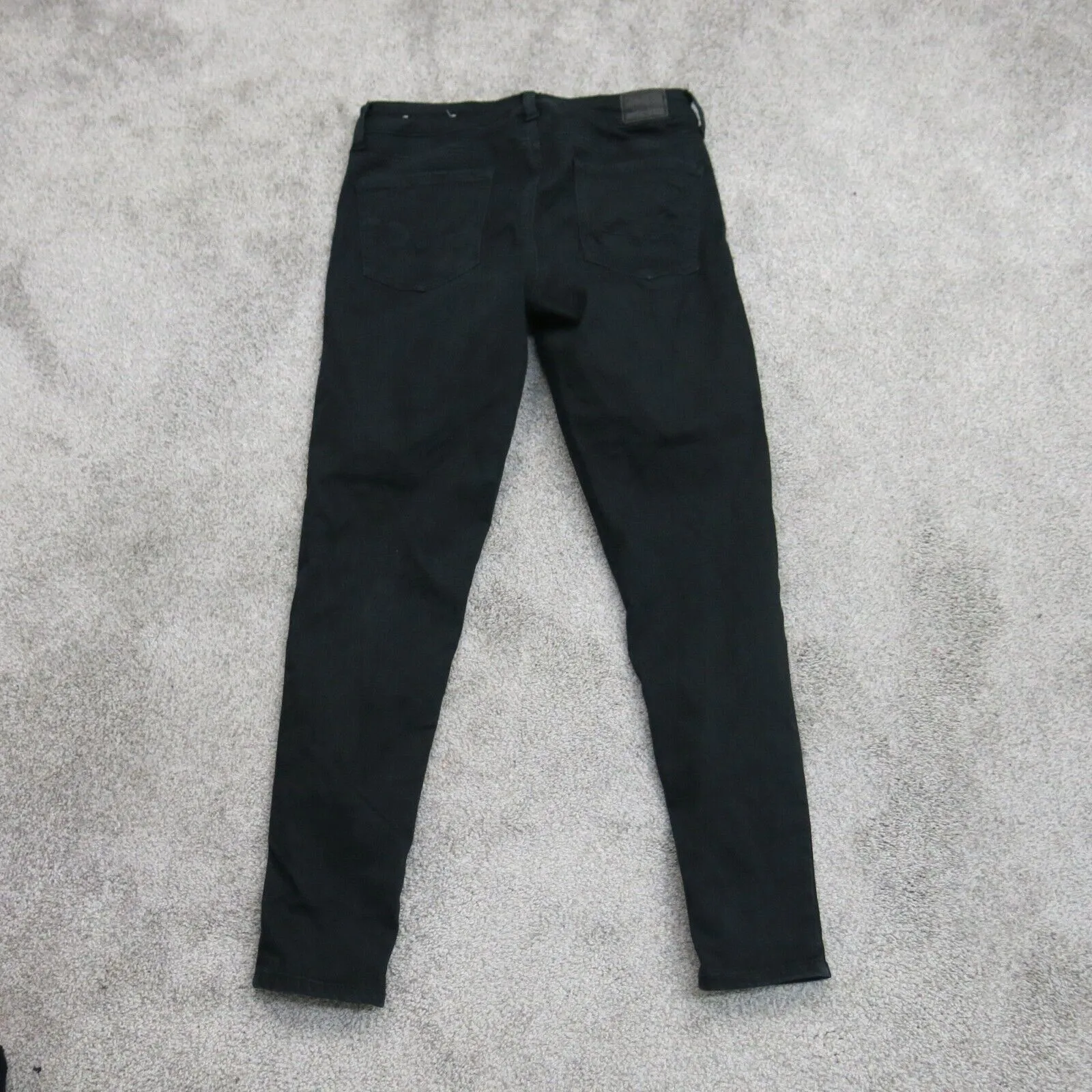 American Eagle  Women Skinny Leg Jeans Denim Slim Fit Five Pockets Black Size 10