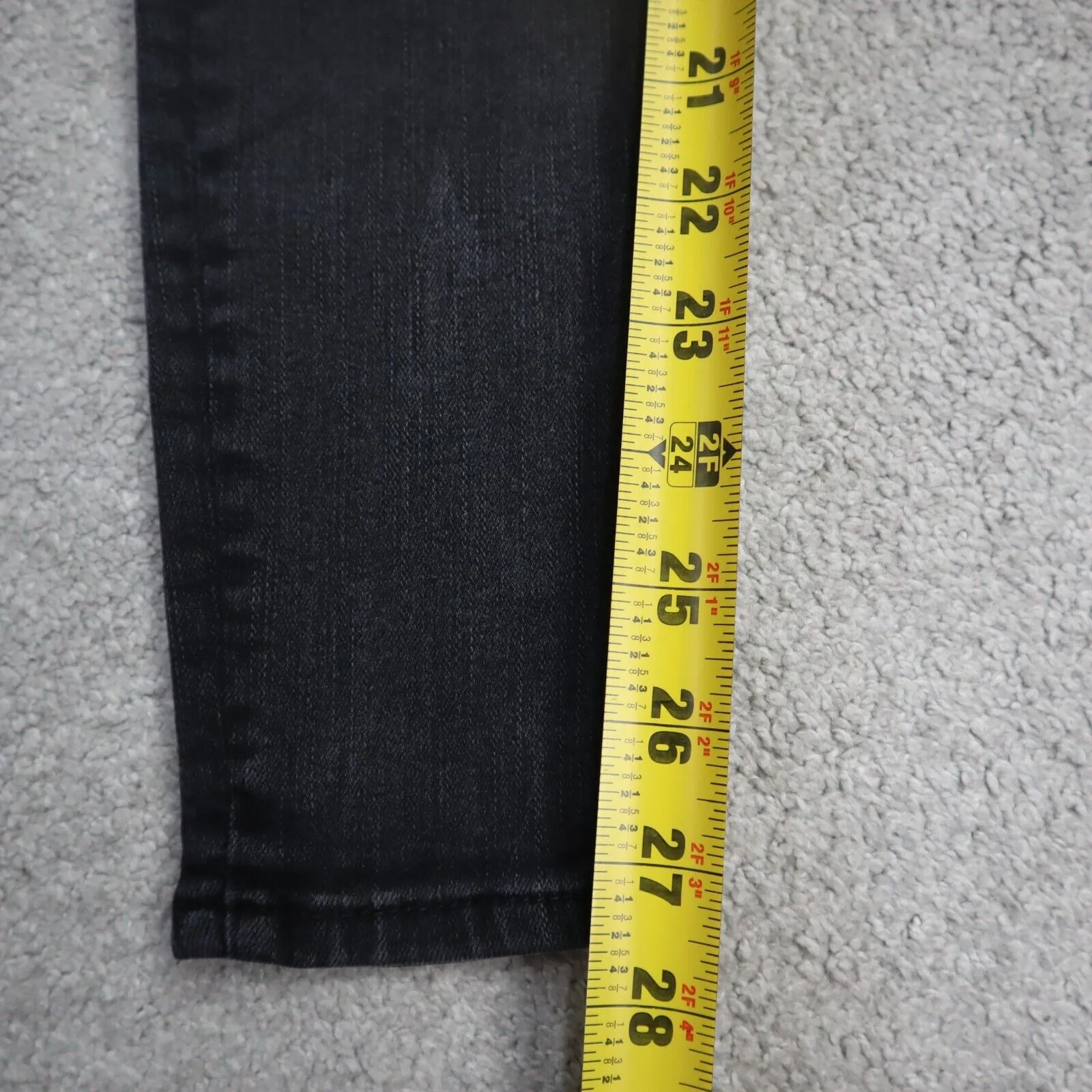 American Eagle Womens Jeans Skinny Leg Stretch Mid Rise Flat Front Black Size 2