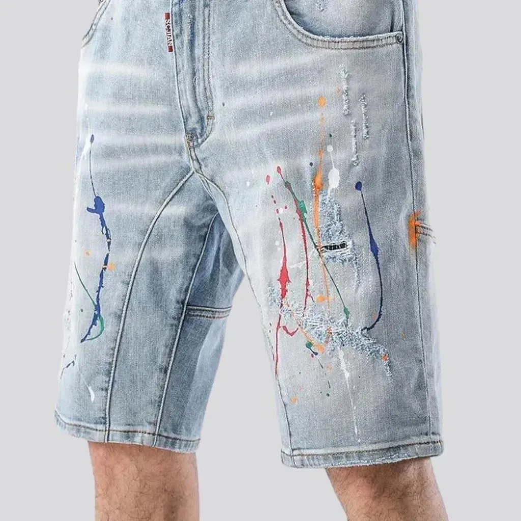 Baggy y2k men's jean shorts