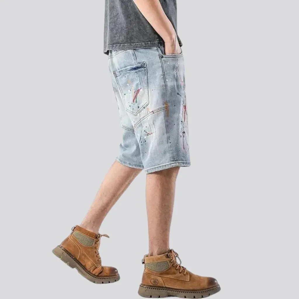Baggy y2k men's jean shorts