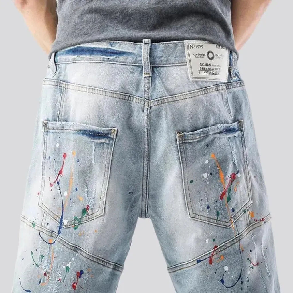 Baggy y2k men's jean shorts