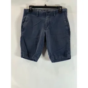 BANANA REPUBLIC Men's Blue Cotton Slim-Fit Aiden Chino Shorts SZ 29