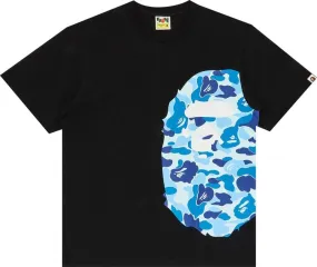 BAPE ABC Side Big Ape Head Tee 'Black/Blue', black