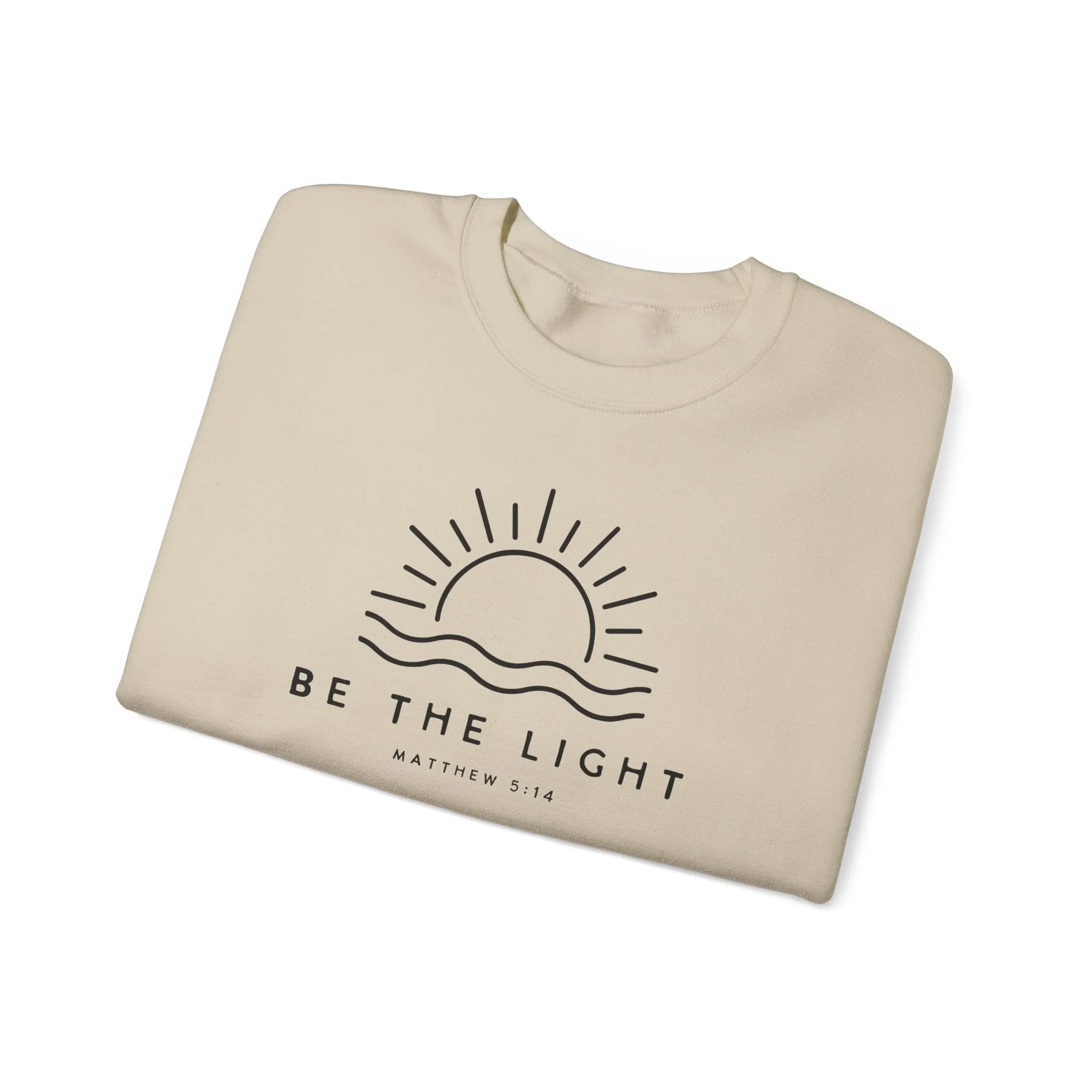 Be the Light Sweatshirt, Christian Apparel, religious shirt