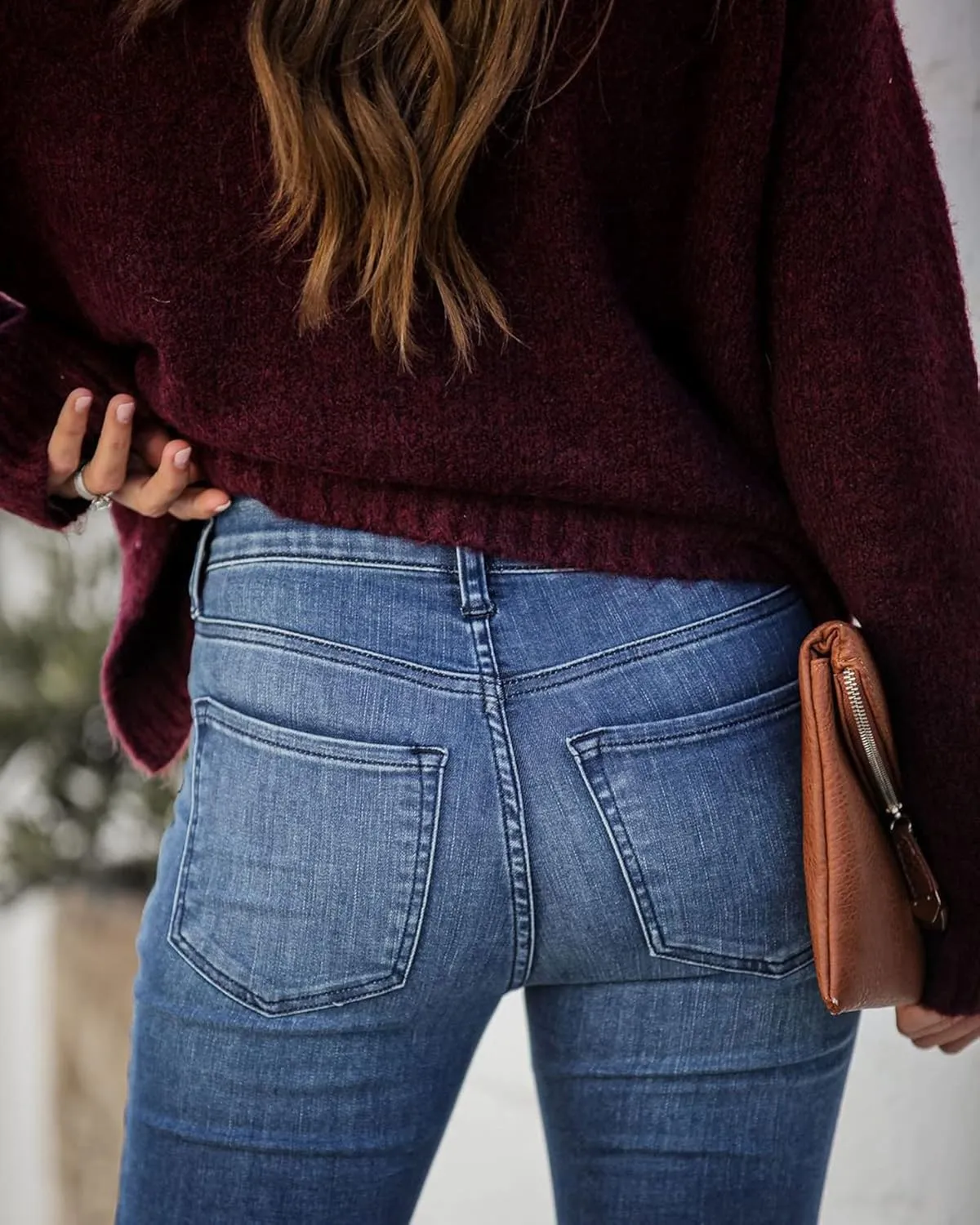 Bell Bottom Jeans for Women High Waisted Slim Stretch Boot Cut Denim Pants