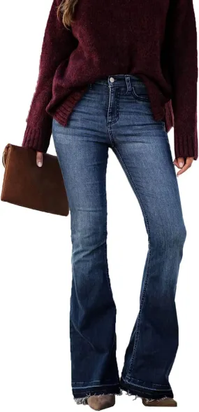 Bell Bottom Jeans for Women High Waisted Slim Stretch Boot Cut Denim Pants
