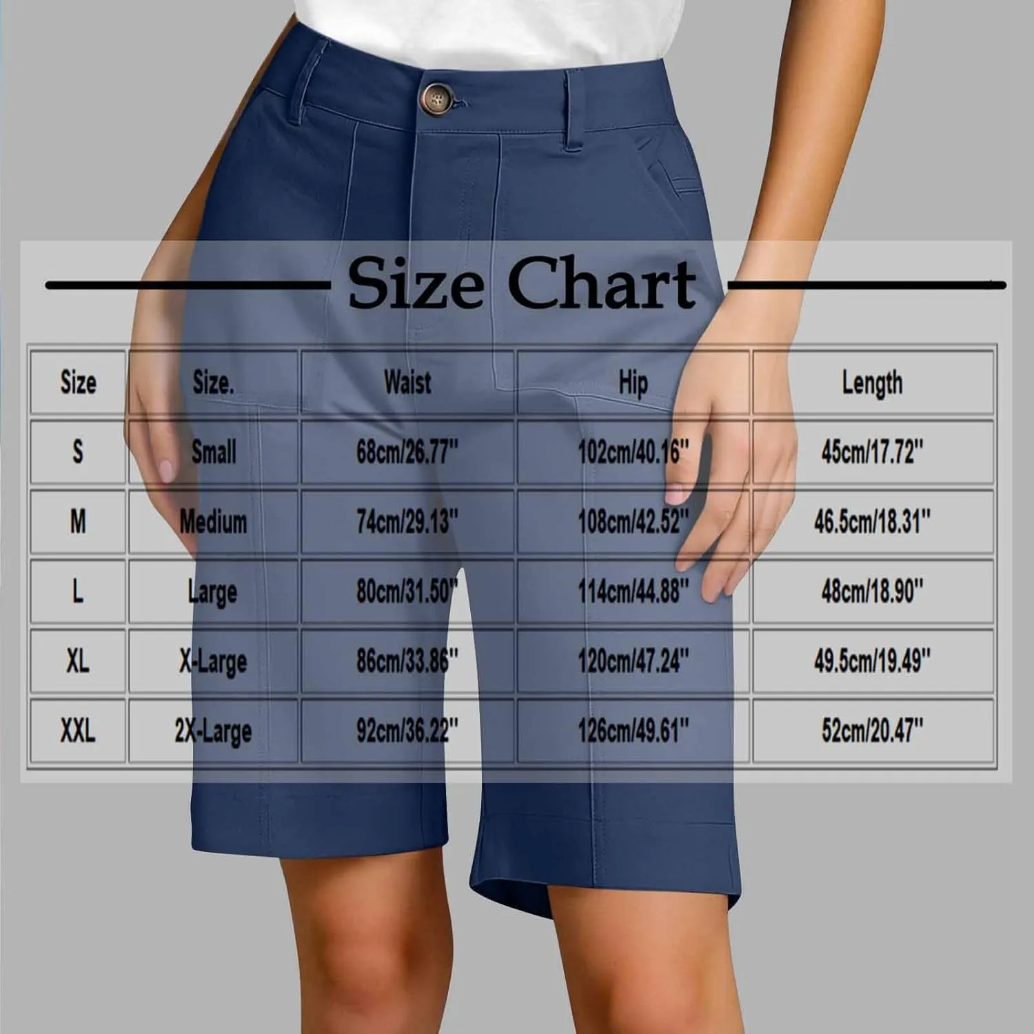 Bermuda Shorts for Women Summer Fashion High Waisted Chino Shorts Straight Leg Casual Vacation Outfits