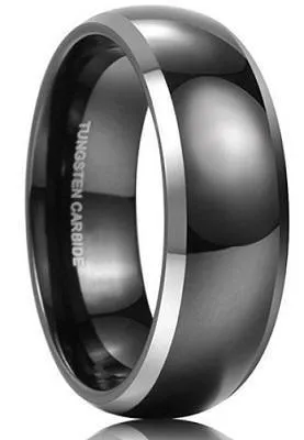 BLACK ADDICT 8mm TUNGSTEN MEN'S RING