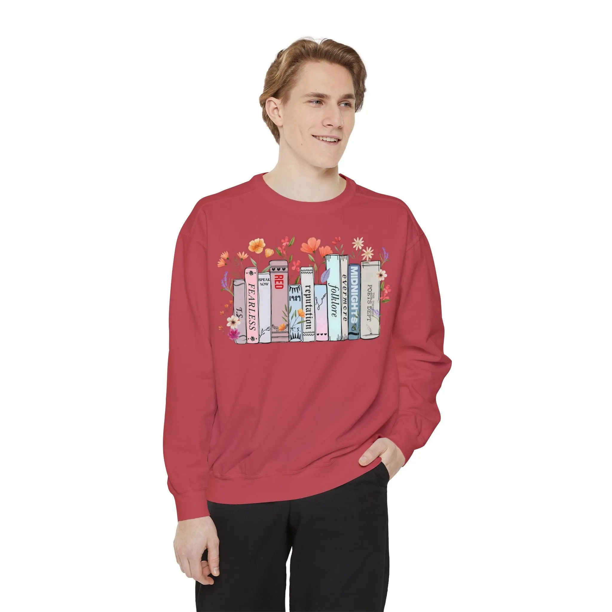 Books as Albums Sweatshirt by Spicy Merchworm Merch; Bookish Merch Gift ideas for Book Lovers and Book Club Gifts