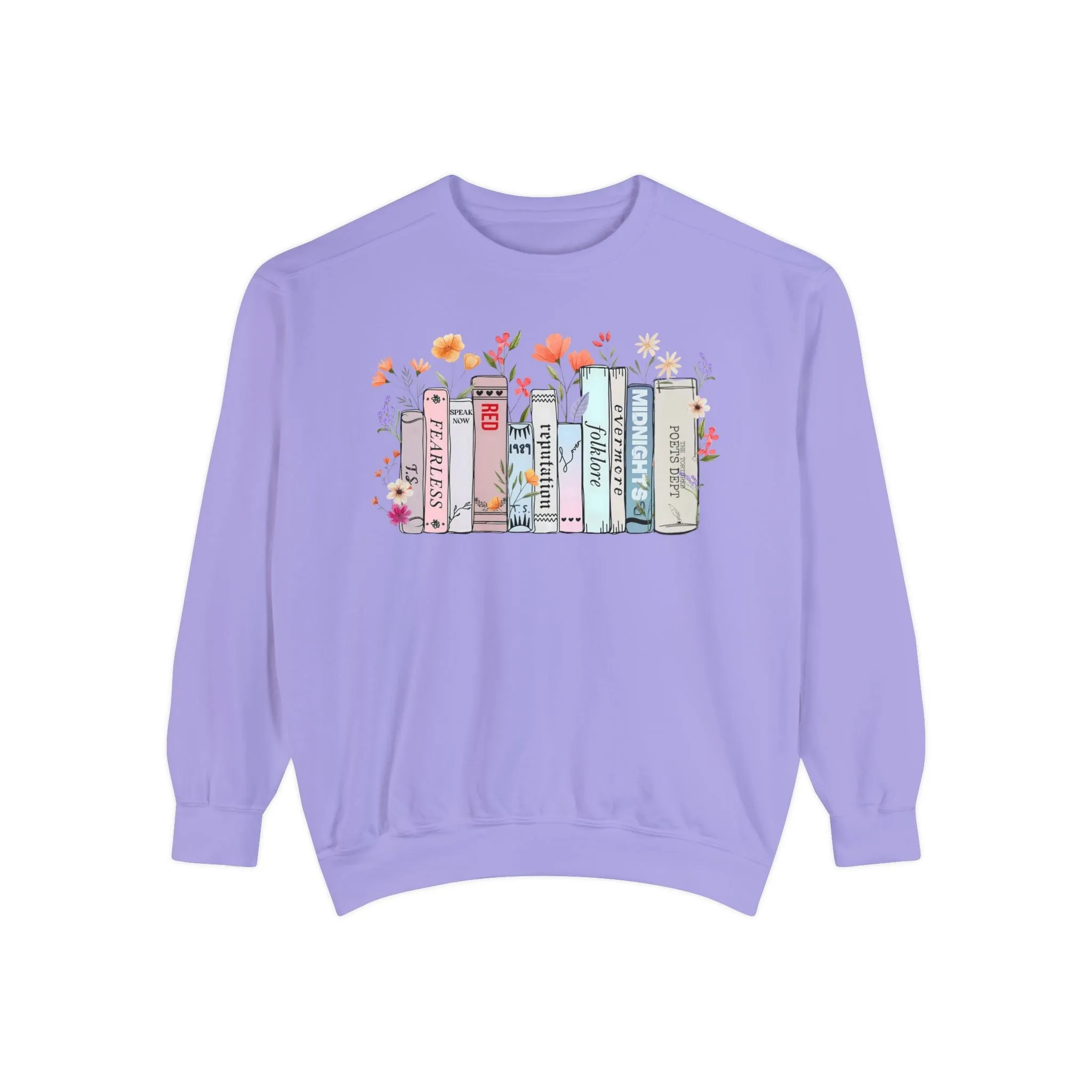 Books as Albums Sweatshirt by Spicy Merchworm Merch; Bookish Merch Gift ideas for Book Lovers and Book Club Gifts