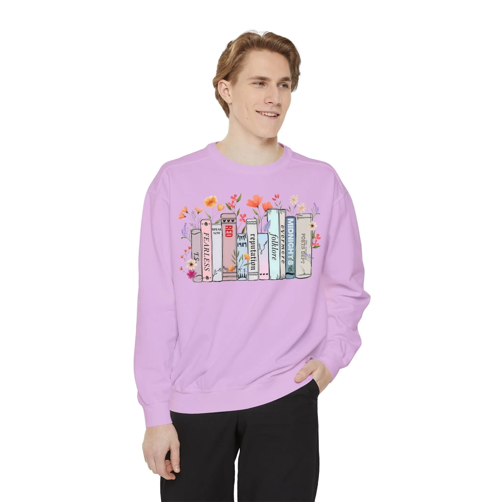 Books as Albums Sweatshirt by Spicy Merchworm Merch; Bookish Merch Gift ideas for Book Lovers and Book Club Gifts