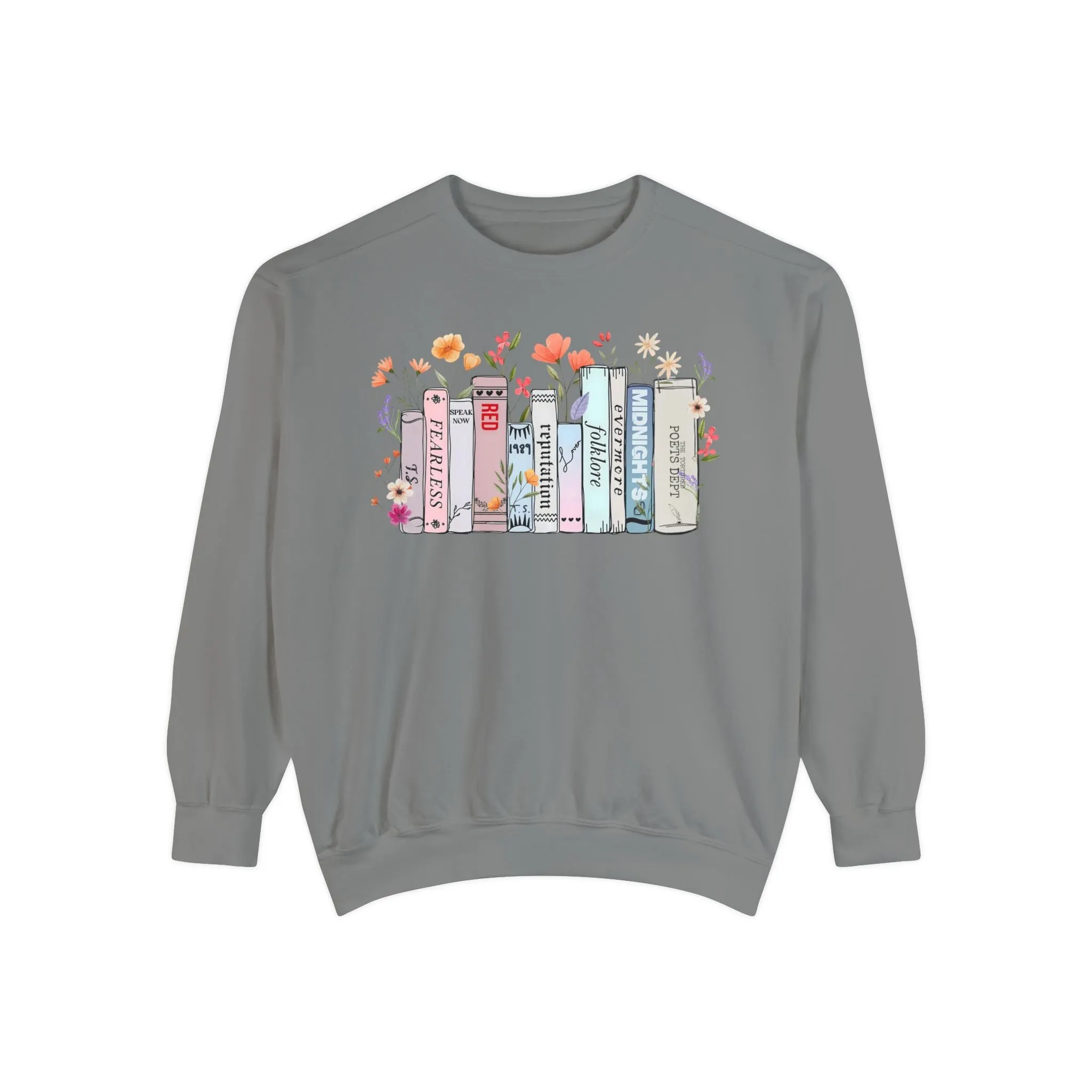Books as Albums Sweatshirt by Spicy Merchworm Merch; Bookish Merch Gift ideas for Book Lovers and Book Club Gifts