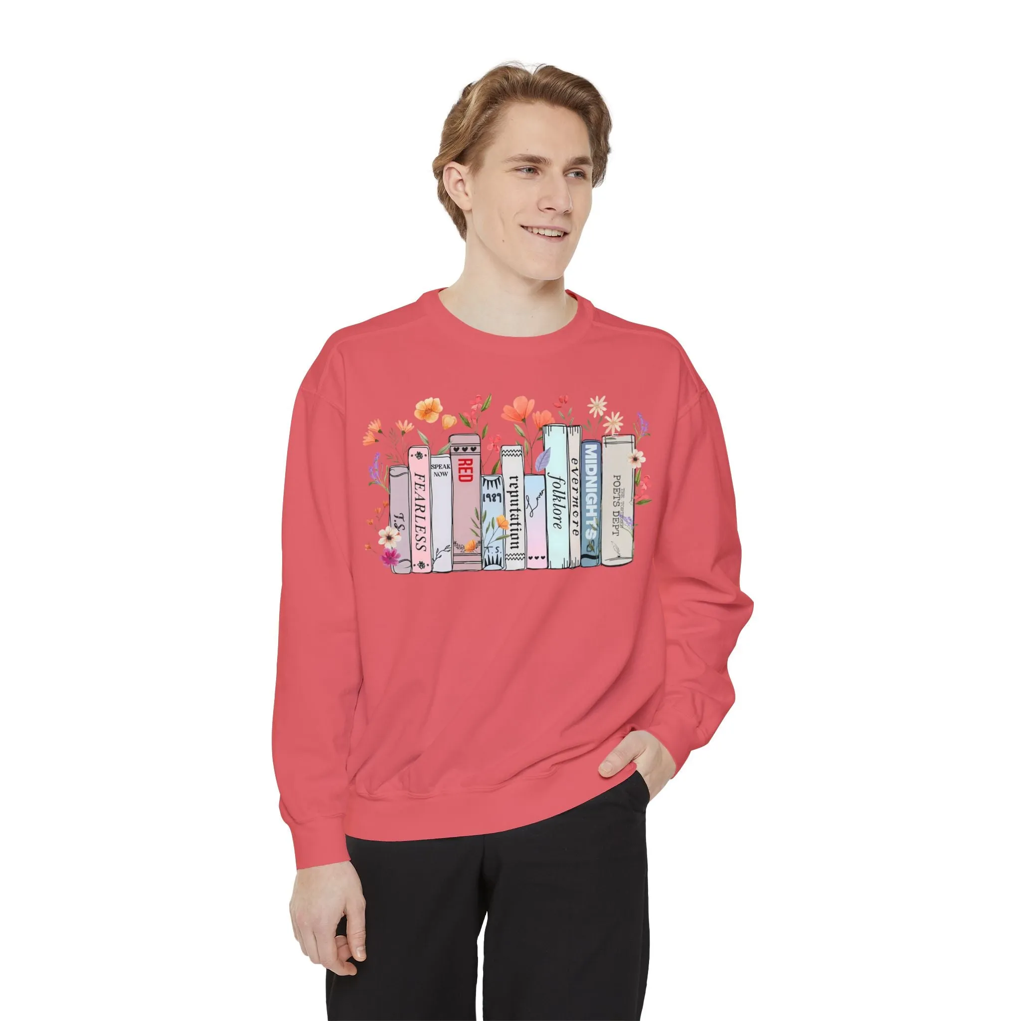 Books as Albums Sweatshirt by Spicy Merchworm Merch; Bookish Merch Gift ideas for Book Lovers and Book Club Gifts
