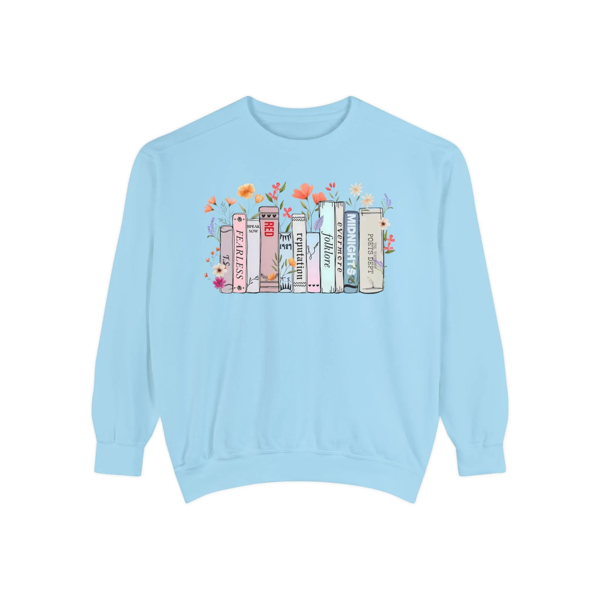 Books as Albums Sweatshirt by Spicy Merchworm Merch; Bookish Merch Gift ideas for Book Lovers and Book Club Gifts