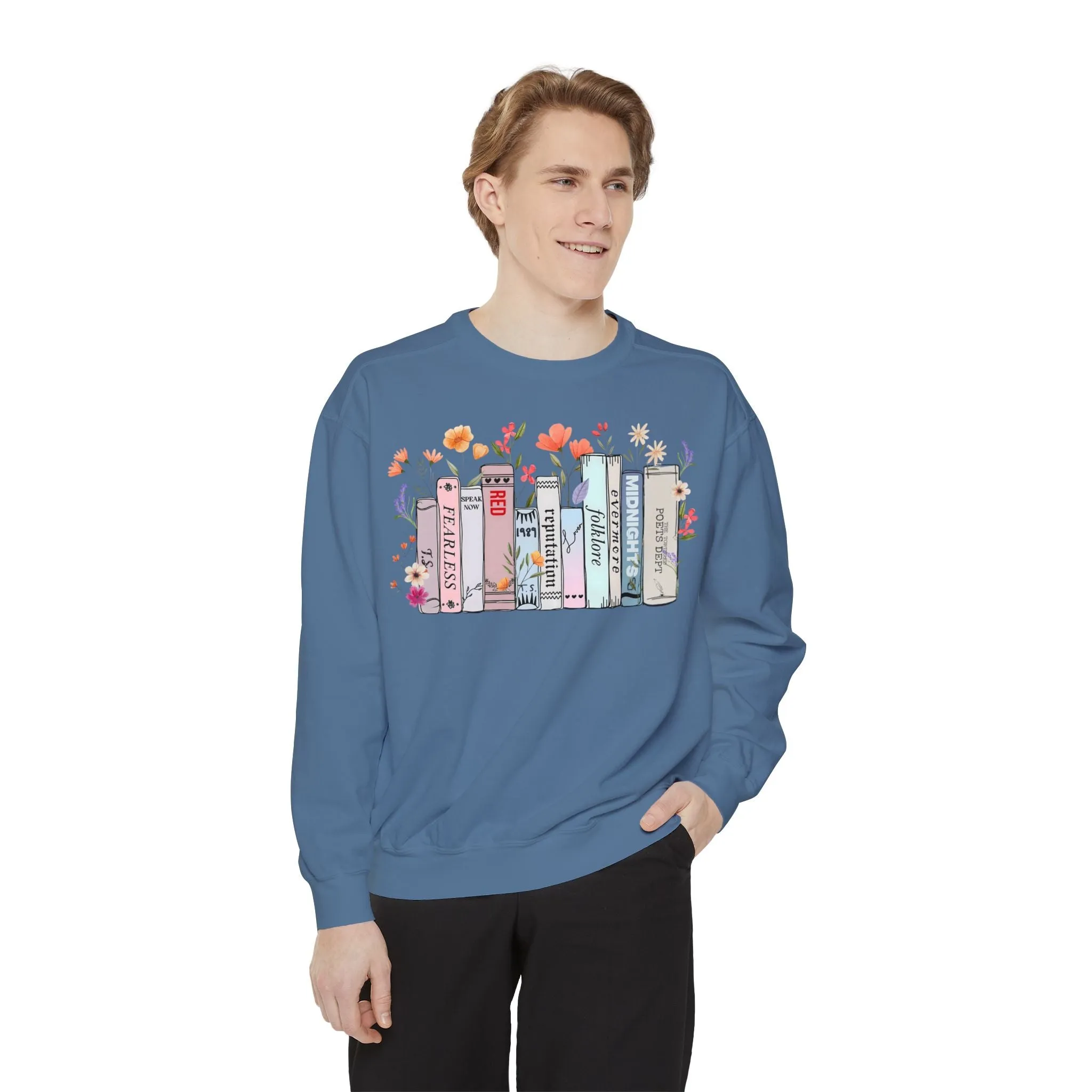 Books as Albums Sweatshirt by Spicy Merchworm Merch; Bookish Merch Gift ideas for Book Lovers and Book Club Gifts