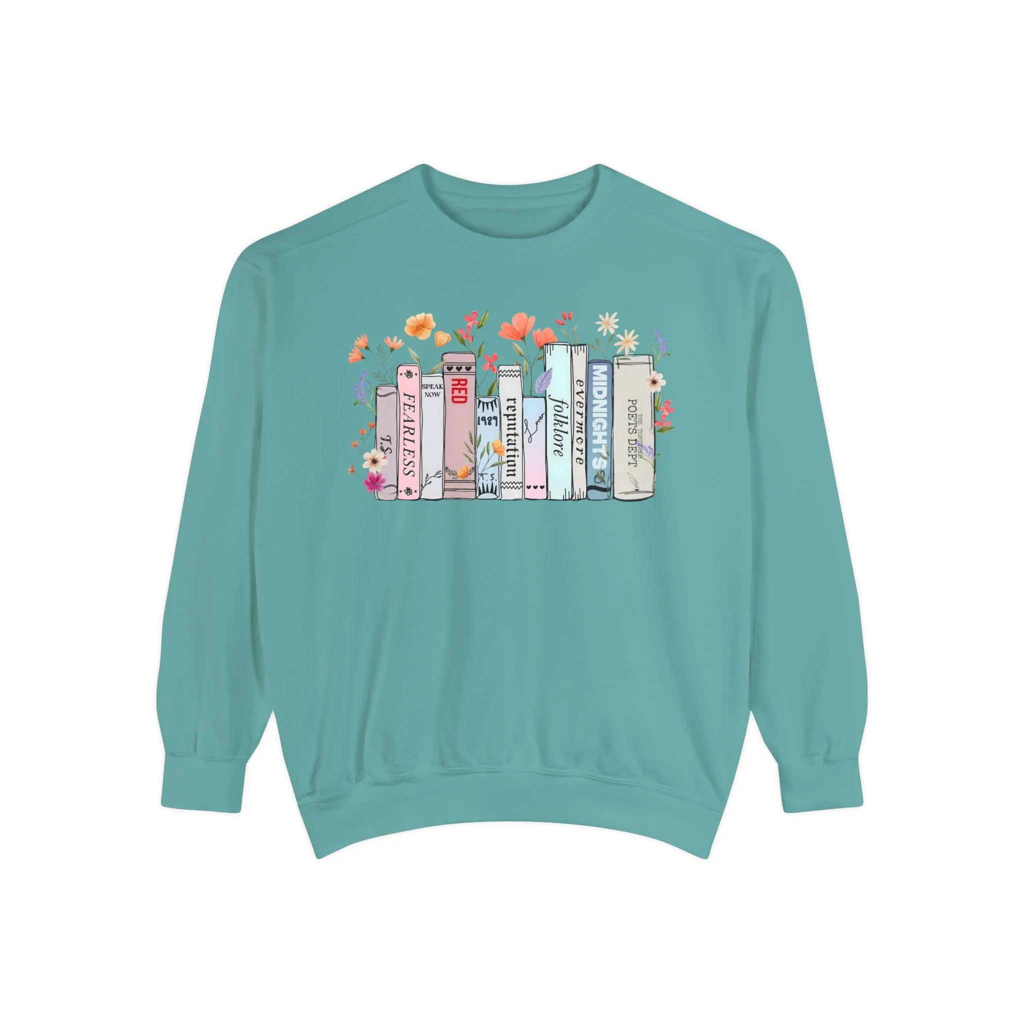 Books as Albums Sweatshirt by Spicy Merchworm Merch; Bookish Merch Gift ideas for Book Lovers and Book Club Gifts