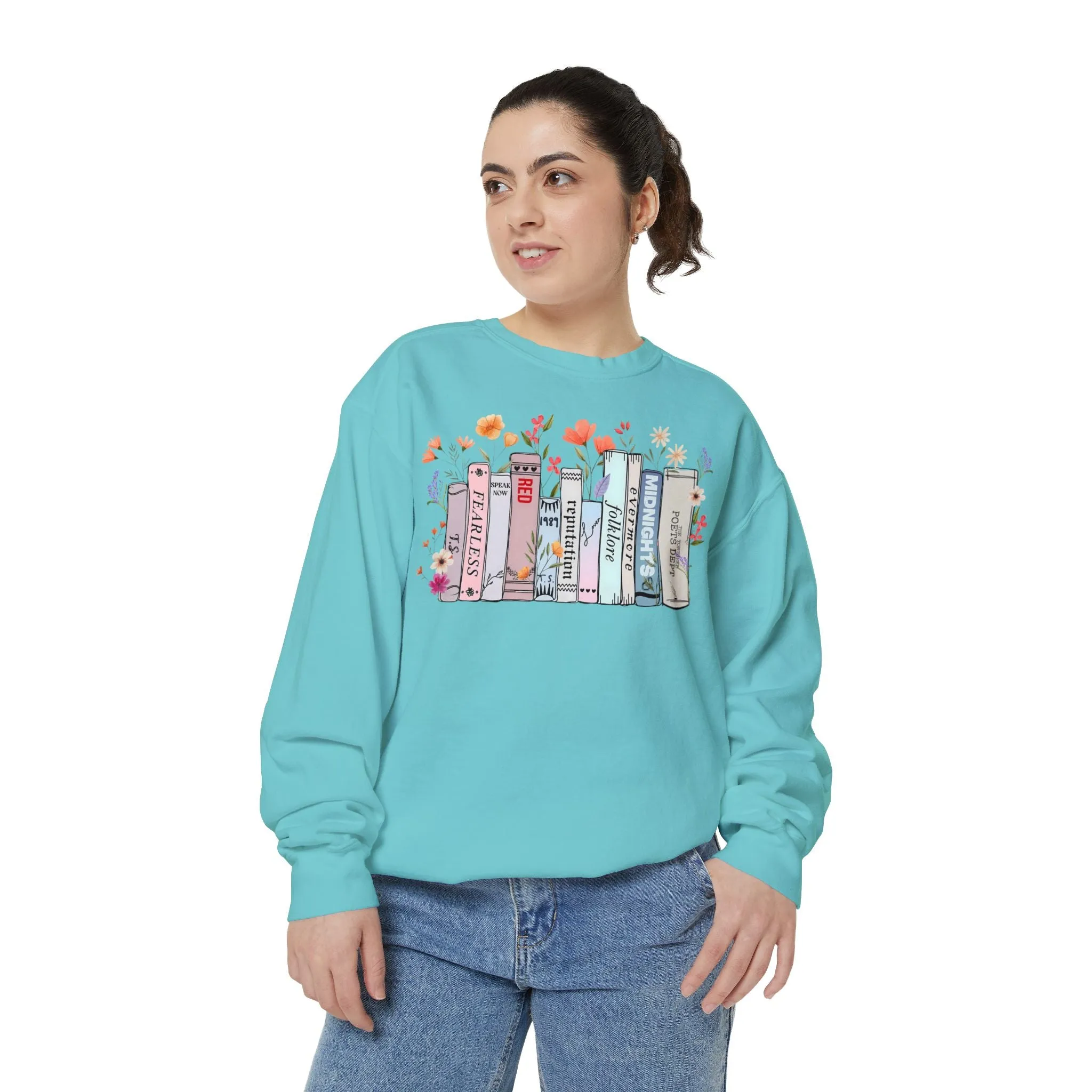 Books as Albums Sweatshirt by Spicy Merchworm Merch; Bookish Merch Gift ideas for Book Lovers and Book Club Gifts