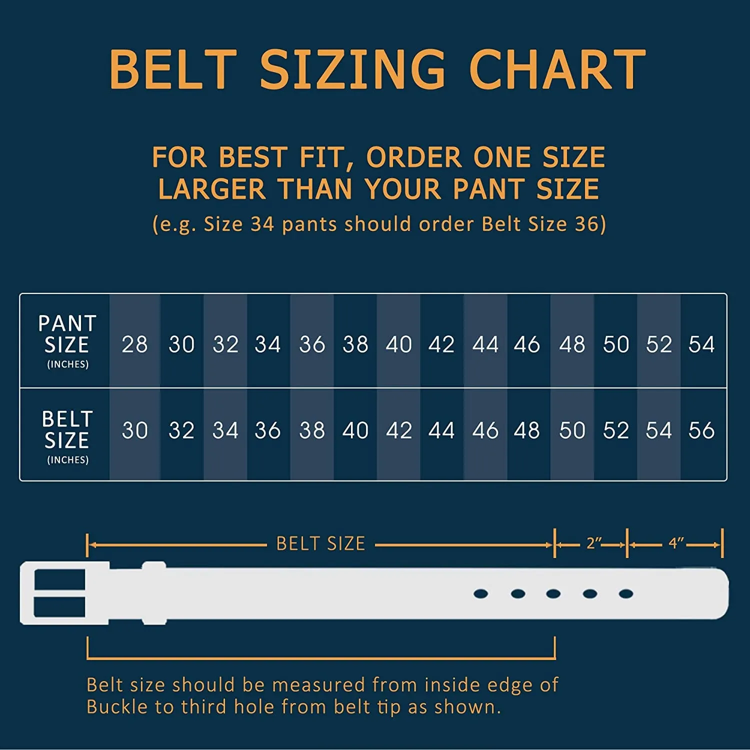 Buffway - Men's Belt Heavy Duty Italian Leather | Width 1.5" | Color Navy Blue