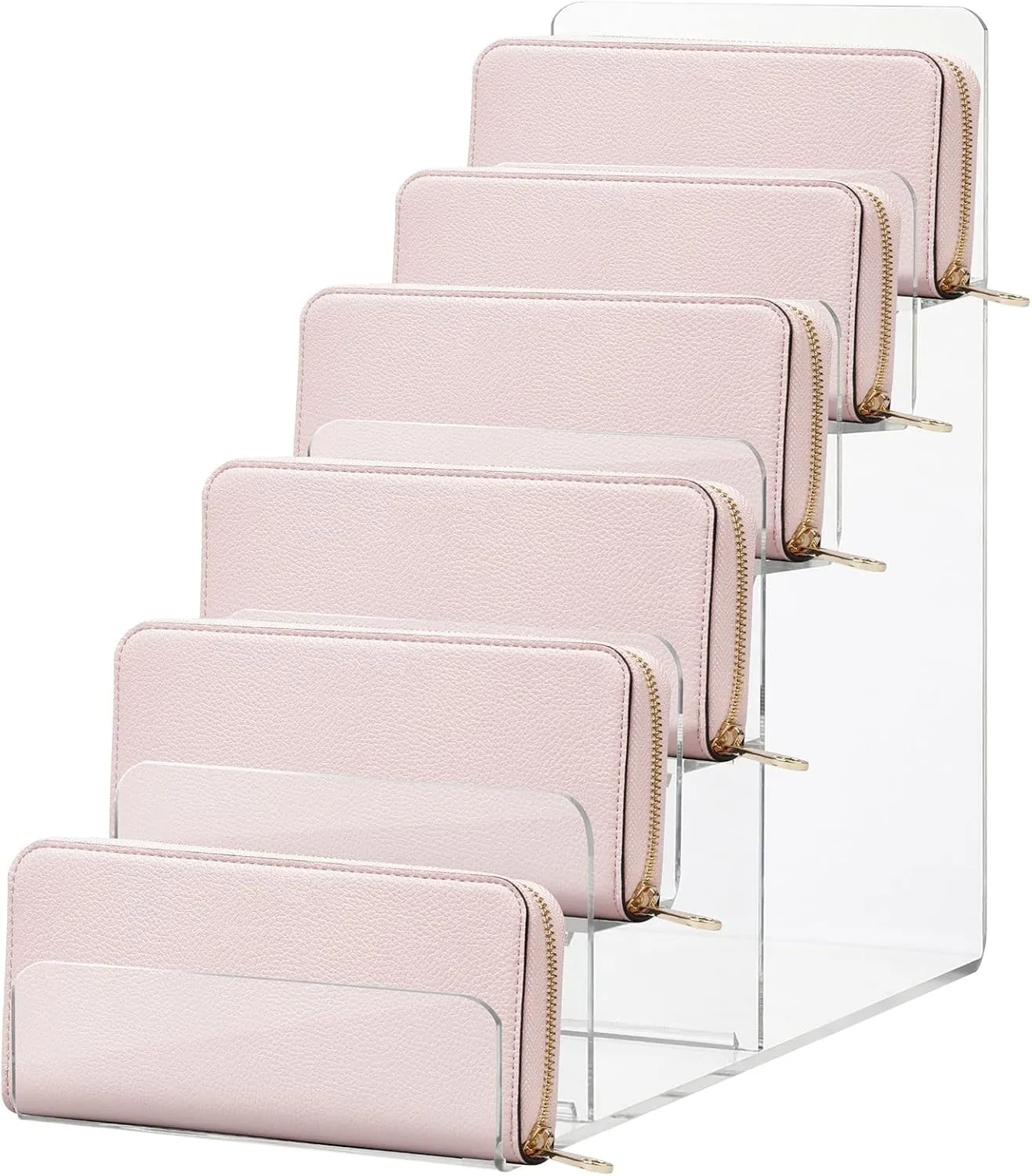 Cabilock Clear Jewelry Riser Acrylic Holder Stand Multi-layer Purse Storage Organizer Eyeglasses Display Rack for Cosmetic Jewelry Glasses Handbag Wallet Figure