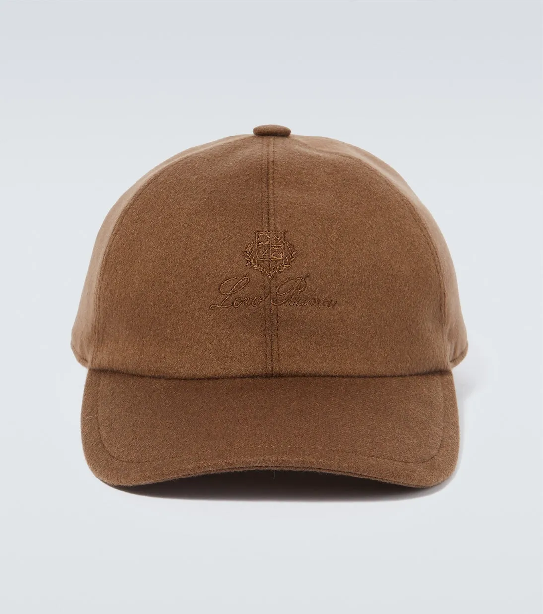 Cashmere hat with Loro Piana logo, brown