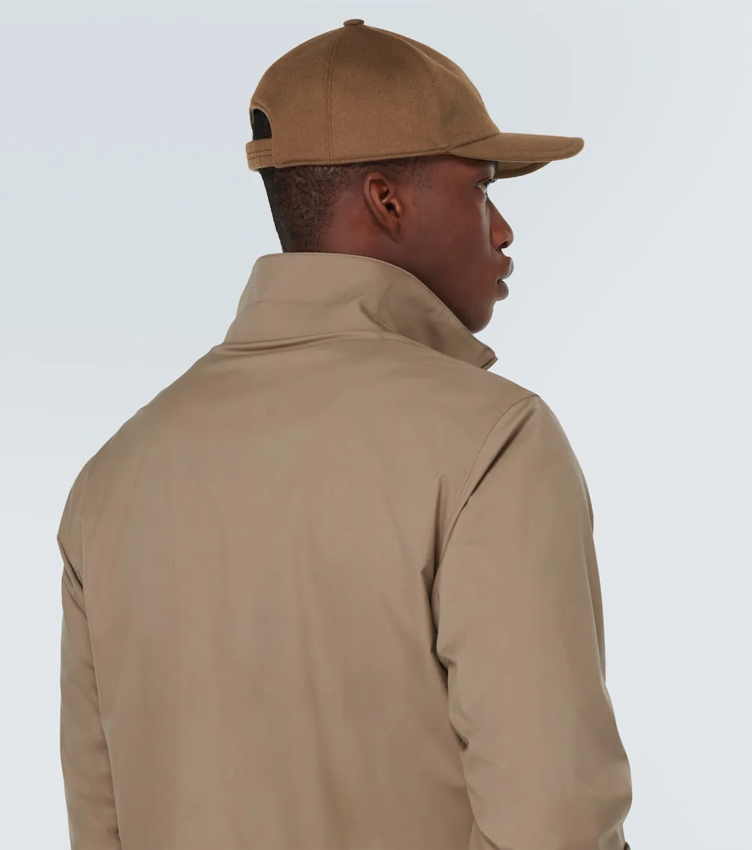 Cashmere hat with Loro Piana logo, brown