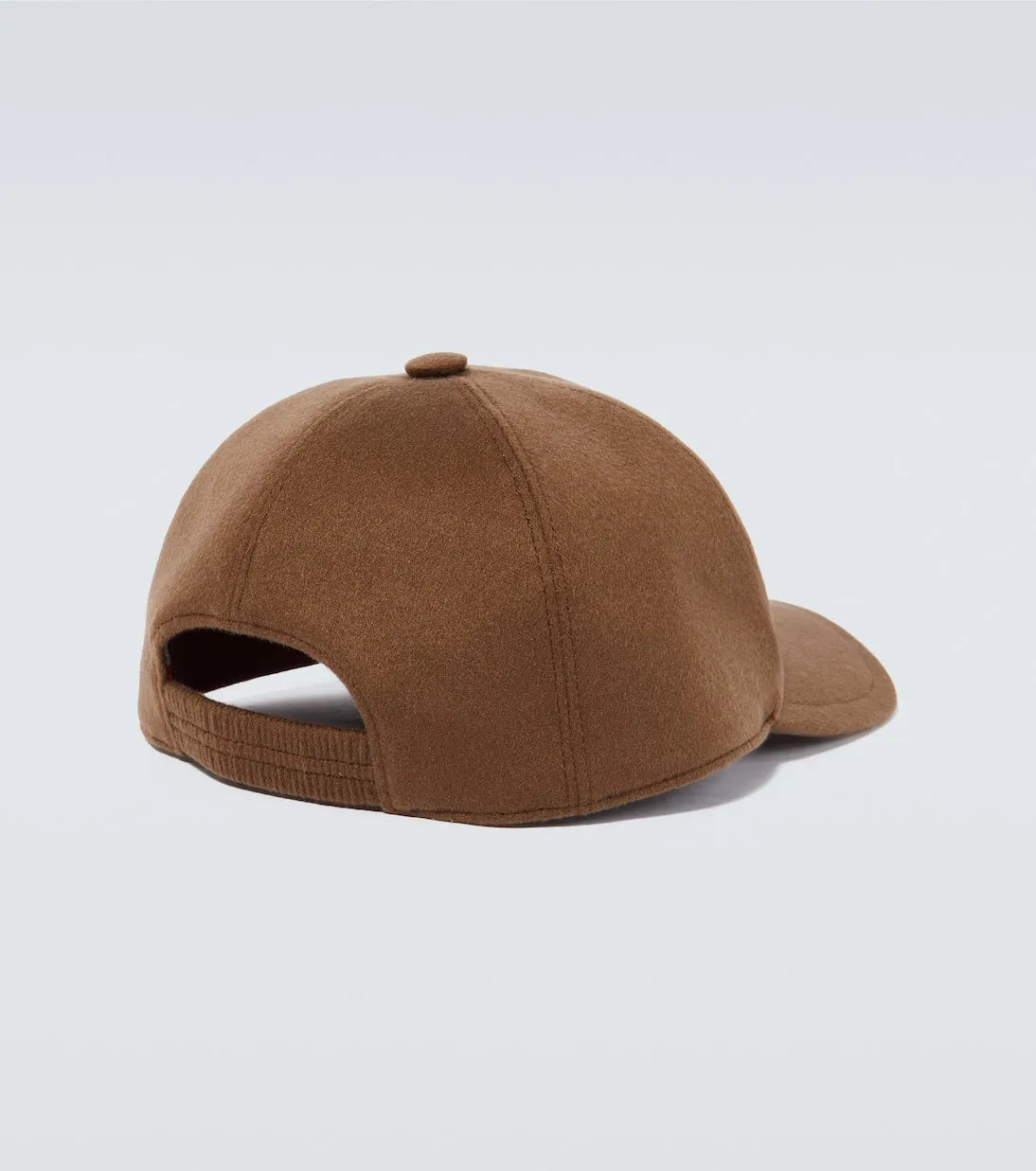 Cashmere hat with Loro Piana logo, brown