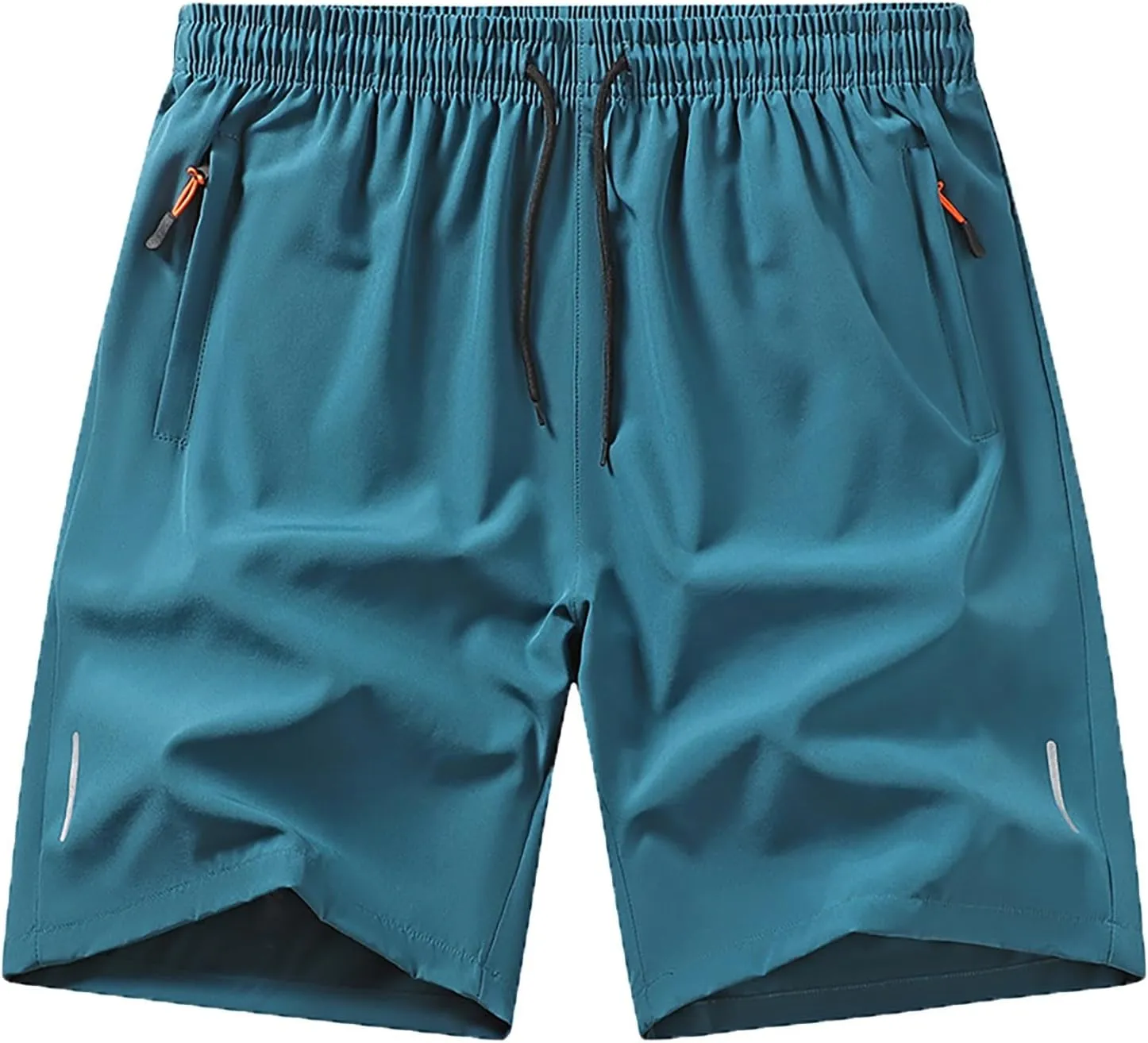 Casual Shorts for Men Elastic Waist Relaxed Fit Drawstring Work Shorts Lightweight Straight Summer Beach Pants with Pockets