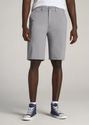 Chino Shorts for Tall Men in Pebble Grey