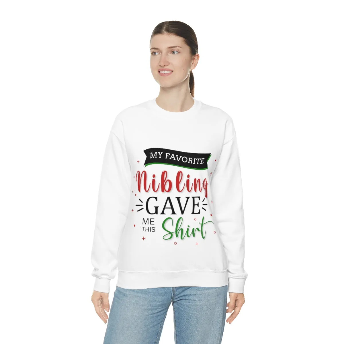 Christmas Unisex Sweatshirts , Sweatshirt , Women Sweatshirt , Men Sweatshirt ,Crewneck Sweatshirt, MY Favorite Nibling gave me this shirt