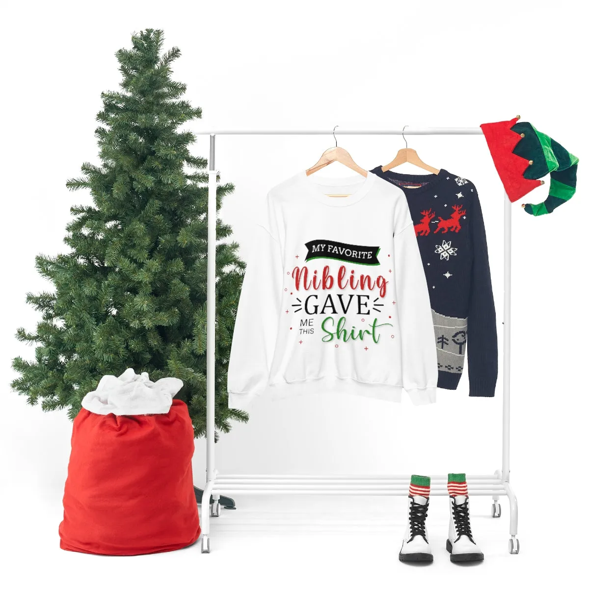 Christmas Unisex Sweatshirts , Sweatshirt , Women Sweatshirt , Men Sweatshirt ,Crewneck Sweatshirt, MY Favorite Nibling gave me this shirt