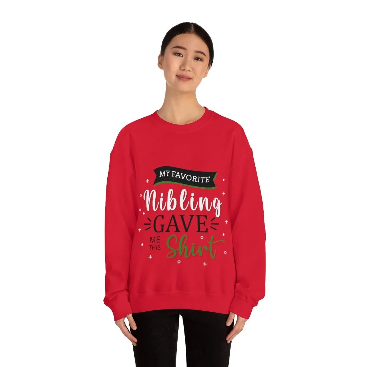 Christmas Unisex Sweatshirts , Sweatshirt , Women Sweatshirt , Men Sweatshirt ,Crewneck Sweatshirt, MY Favorite Nibling gave me this shirt