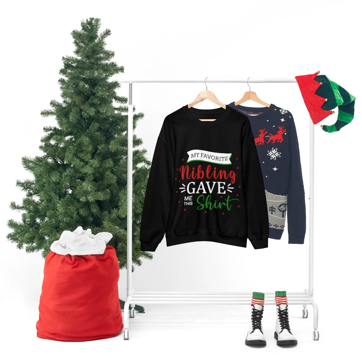 Christmas Unisex Sweatshirts , Sweatshirt , Women Sweatshirt , Men Sweatshirt ,Crewneck Sweatshirt, MY Favorite Nibling gave me this shirt