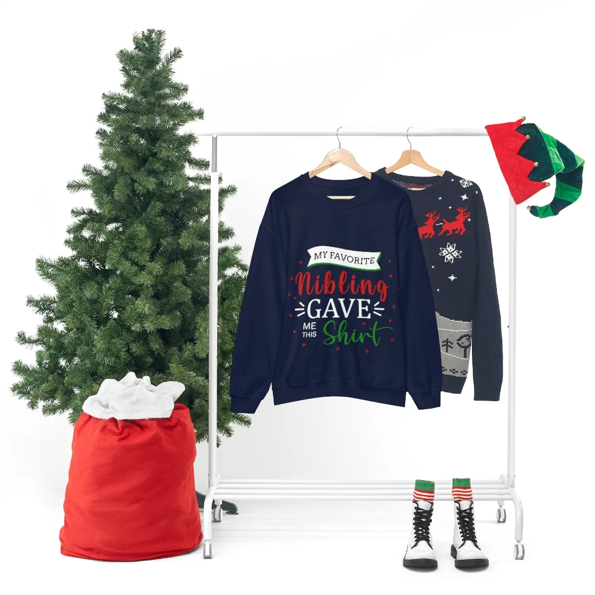 Christmas Unisex Sweatshirts , Sweatshirt , Women Sweatshirt , Men Sweatshirt ,Crewneck Sweatshirt, MY Favorite Nibling gave me this shirt