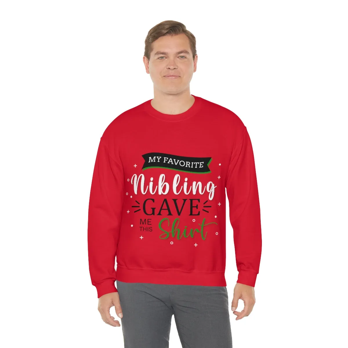 Christmas Unisex Sweatshirts , Sweatshirt , Women Sweatshirt , Men Sweatshirt ,Crewneck Sweatshirt, MY Favorite Nibling gave me this shirt