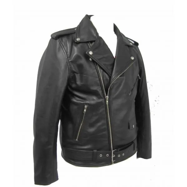 Classic Brando biker Leather Jacket (Sheep Nappa) 113NA