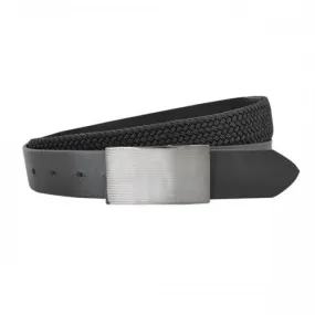 CLIVE - Mens Black Genuine Leather Flexi-Belt CLEARANCE