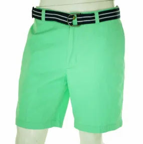 Club Room Men's Belted Flat Front Chino Shorts Neptune Green