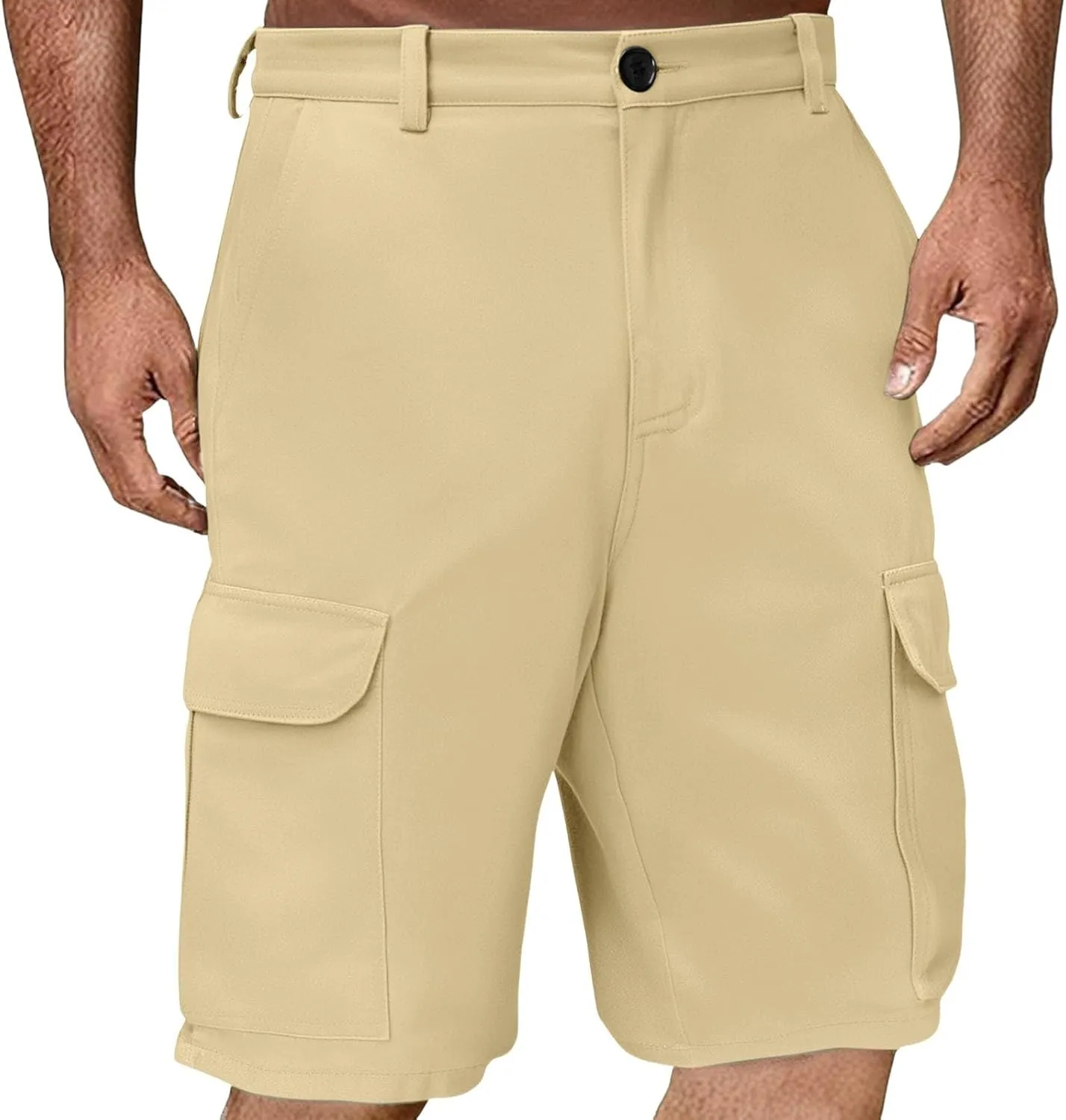 CRNTCEM Men's Chino Shorts Casual Summer 9" Inch Outdoor Athletic Hiking Shorts Lightweight Cargo Work Short with Pocket