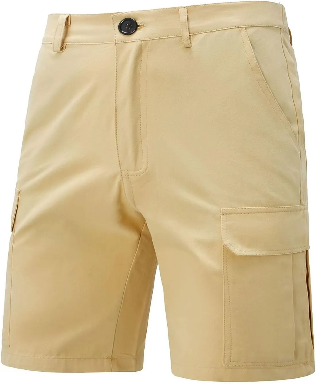 CRNTCEM Men's Chino Shorts Casual Summer 9" Inch Outdoor Athletic Hiking Shorts Lightweight Cargo Work Short with Pocket