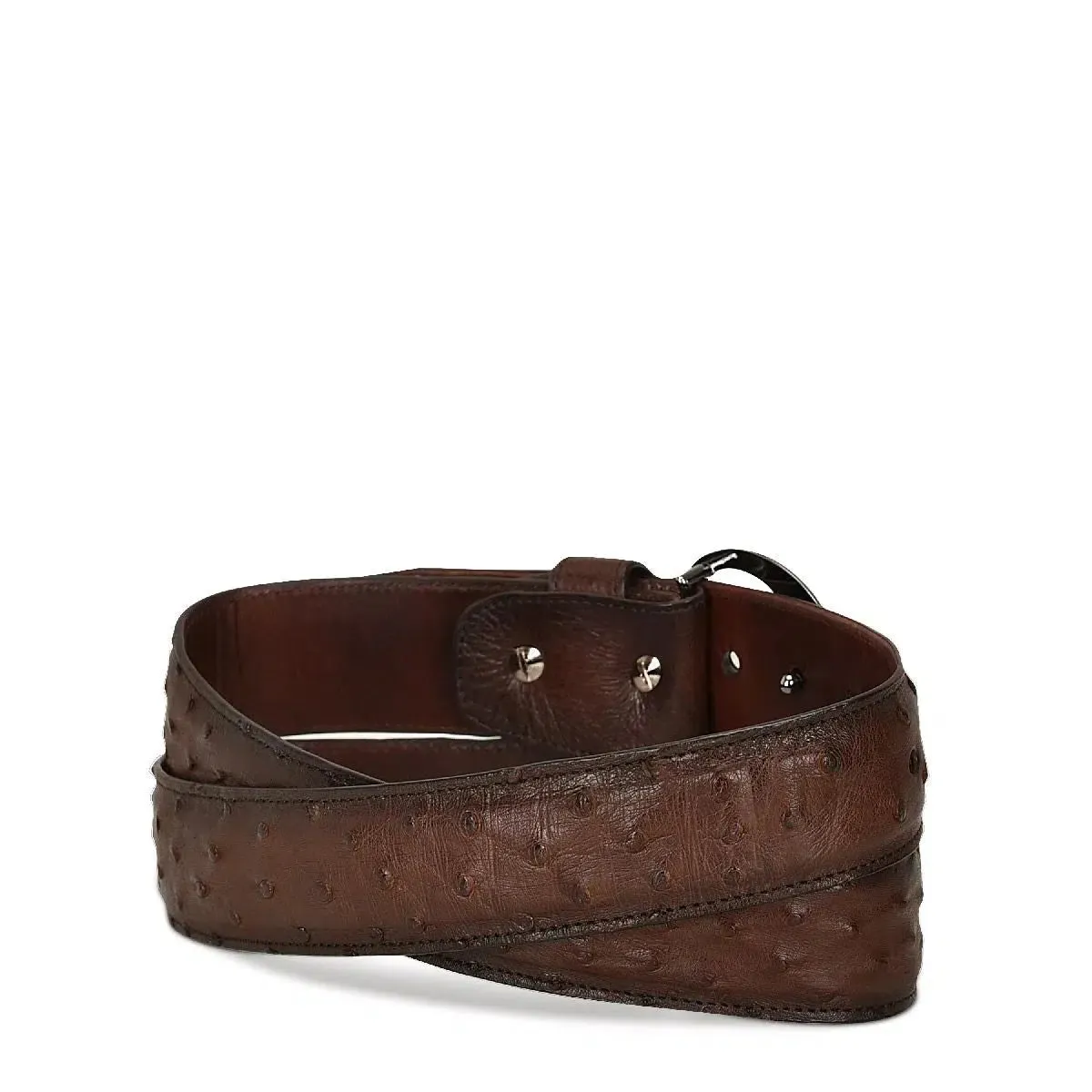 CS381A1 - Cuadra brown casual fashion ostrich leather belt for men