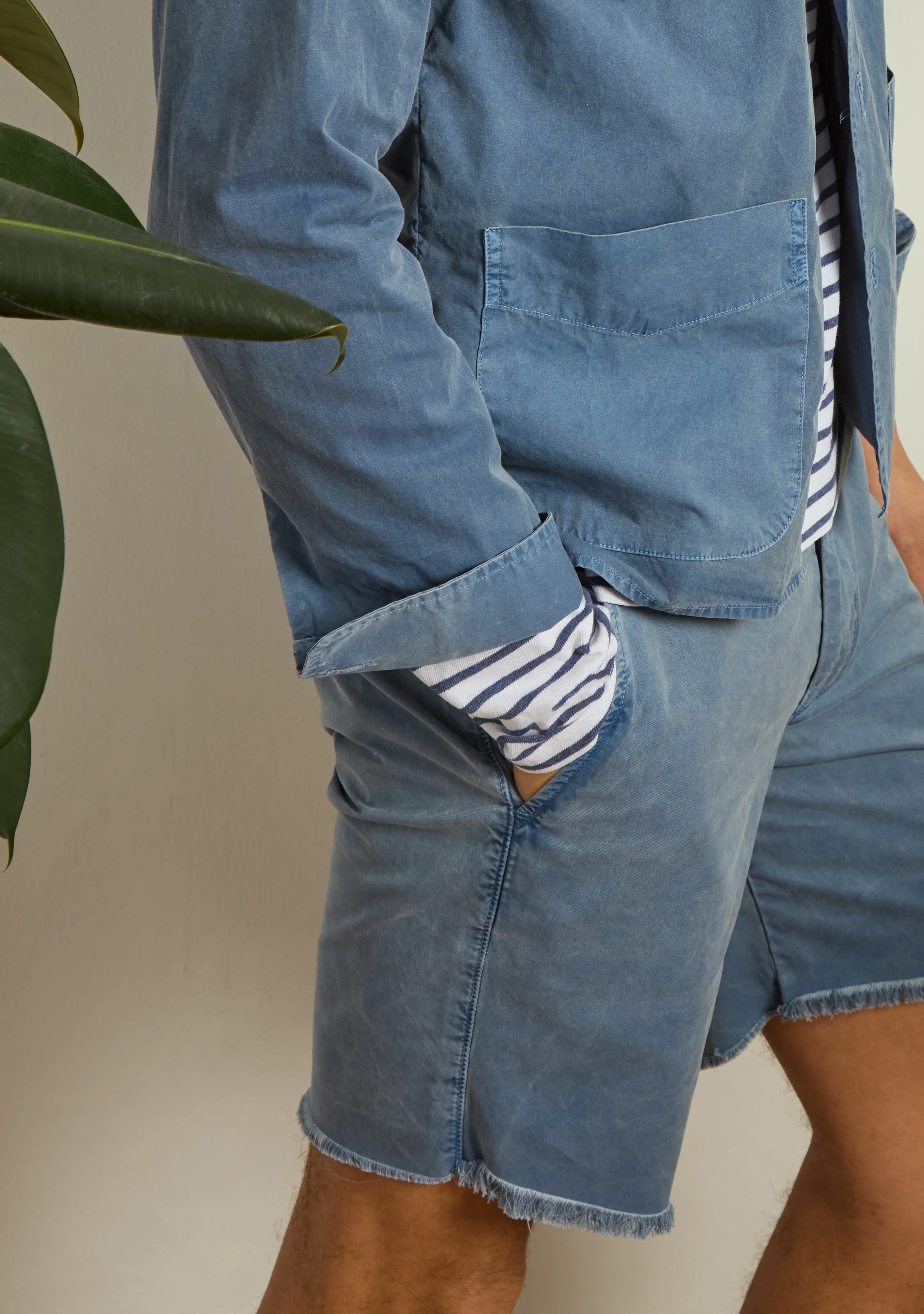 Cut Off Button Fly Short