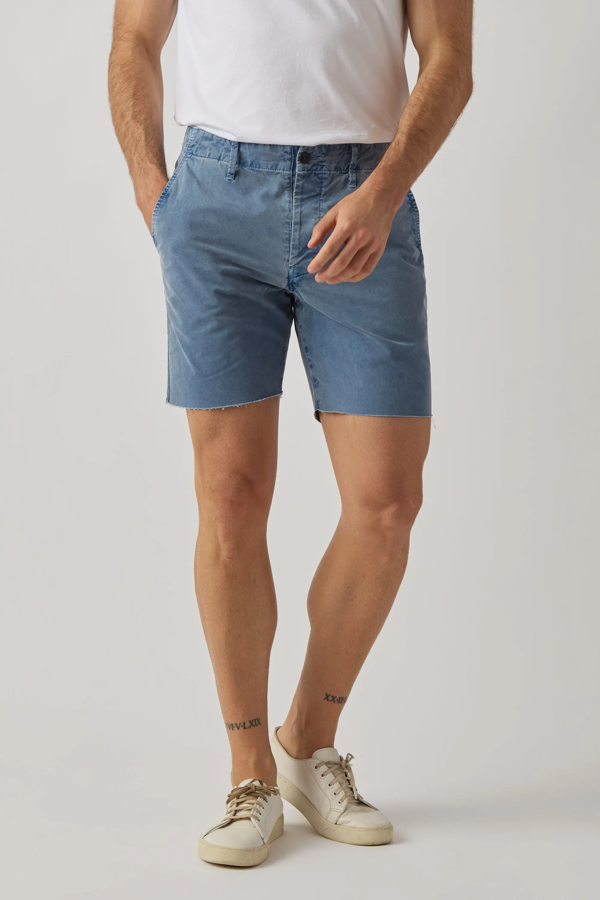 Cut Off Button Fly Short
