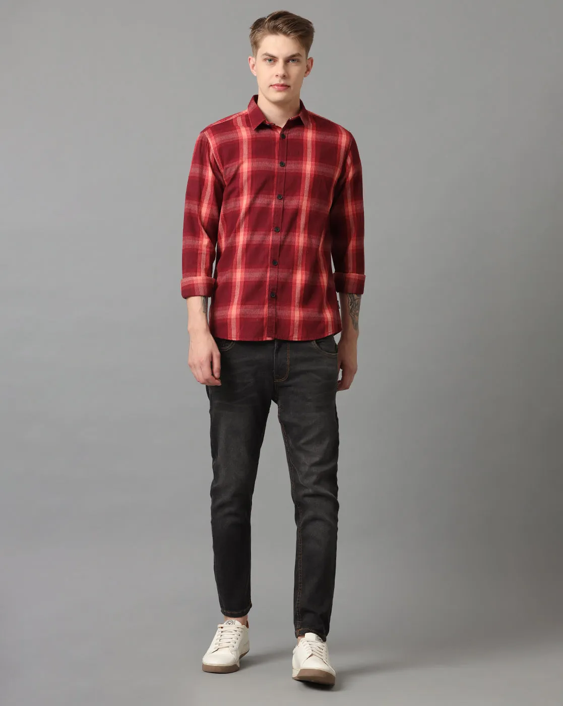 DARK GREY SKINNY FIT JEANS