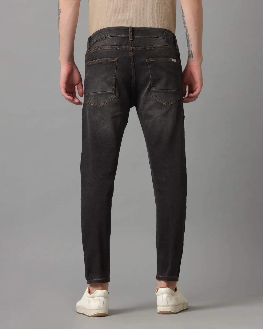 DARK GREY SKINNY FIT JEANS