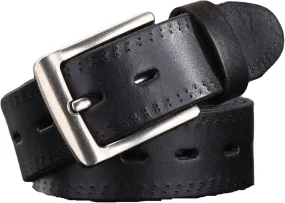 Dcvmvmn Men Business Casual Big Leather Belts Vintage Cowhide Genuine Leather Belts Accessories